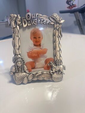 Source Unknown Our Daughter Silver Decorative Baby Picture Frame